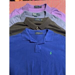 Lot of 4 Polo Ralph Lauren Mens XL Classic Fit Short Sleeve Polo Shirts